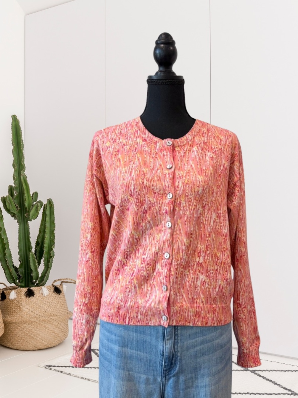 Sundance Abstract Button Front Cardigan